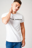 SILVER STRIPE WHITE T-SHIRT