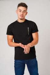 ZIP BLACK T-SHIRT