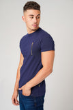 ZIP NAVY T-SHIRT