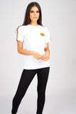 DON TAPE DETAIL WHITE T-SHIRT