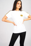 DON TAPE DETAIL WHITE T-SHIRT