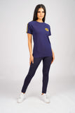 DON TAPE DETAIL NAVY T-SHIRT