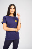 DON TAPE DETAIL NAVY T-SHIRT