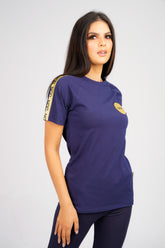 DON TAPE DETAIL NAVY T-SHIRT