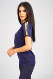 DON TAPE DETAIL NAVY T-SHIRT