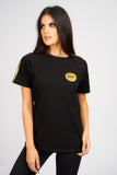 DON TAPE DETAIL BLACK T-SHIRT