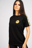 DON TAPE DETAIL BLACK T-SHIRT