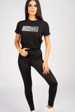 DON 50/50 BLACK CROPPED T-SHIRT