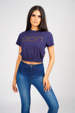 DON RIVET NAVY CROPPED T-SHIRT