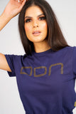 DON RIVET NAVY CROPPED T-SHIRT