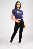 DON 50/50 NAVY CROPPED T-SHIRT