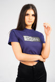 DON 50/50 NAVY CROPPED T-SHIRT