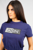 DON 50/50 NAVY CROPPED T-SHIRT