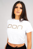 DON RIVET WHITE CROPPED T-SHIRT