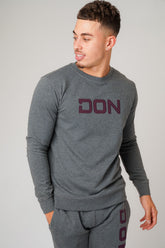 DON APPLIQUE GREY MARL SWEATSHIRT - Don Jeans