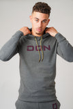 DON APPLIQUE GREY MARL HOODIE - Don Jeans