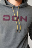 DON APPLIQUE GREY MARL HOODIE - Don Jeans