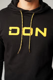 DON APPLIQUE BLACK HOODIE - Don Jeans