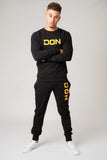 DON APPLIQUE BLACK SWEATSHIRT - Don Jeans