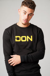 DON APPLIQUE BLACK SWEATSHIRT - Don Jeans