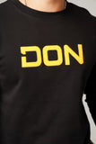 DON APPLIQUE BLACK SWEATSHIRT - Don Jeans