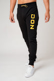 DON APPLIQUE BLACK & YELLOW JOGGERS - Don Jeans