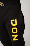DON APPLIQUE BLACK & YELLOW JOGGERS - Don Jeans