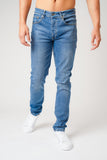 DON LIGHT DENIM JEANS WITH GOLD PLATED BADGE - Don Jeans