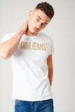 GOLD STITCH WHITE T-SHIRT