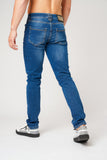 DON DARK DENIM JEANS WITH GOLD PLATED BADGE - Don Jeans
