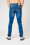 DON DARK DENIM JEANS WITH GOLD PLATED BADGE - Don Jeans