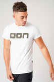 CHAIN EMBROIDERED WHITE T-SHIRT - Don Jeans