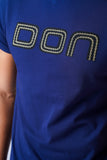 CHAIN EMBROIDERED NAVY T-SHIRT - Don Jeans