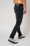 DON BLACK JEANS WITH GOLD PLATED BADGE - Don Jeans