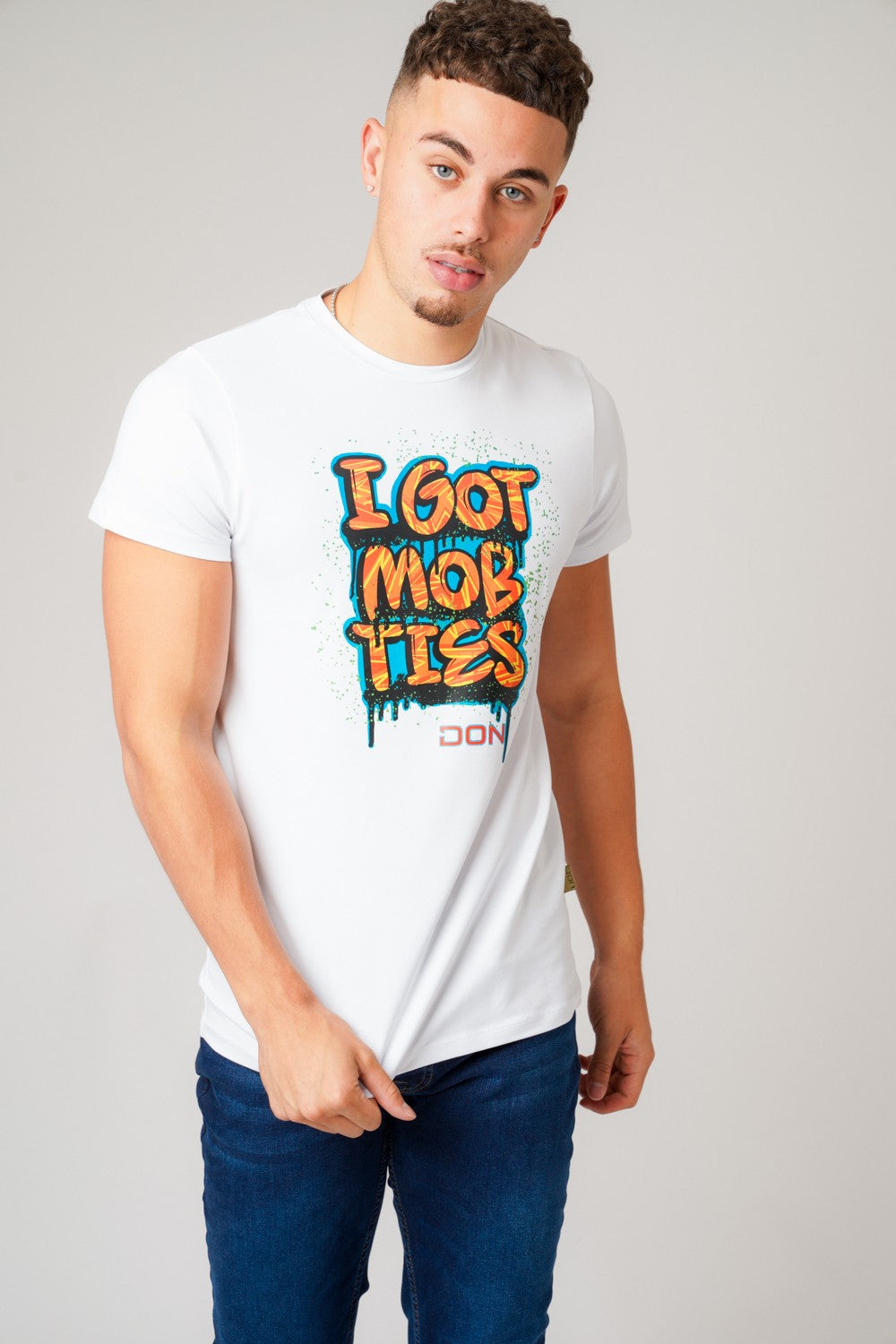 I GOT MOB TIES WHITE T-SHIRT - Don Jeans