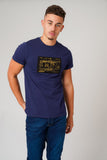3D APPLIQUE NAVY T-SHIRT - Don Jeans