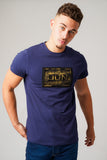 3D APPLIQUE NAVY T-SHIRT - Don Jeans