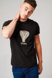 SNAKE BLACK T-SHIRT - Don Jeans