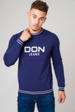 DON JEANS KNITWEAR NAVY & WHITE - Don Jeans
