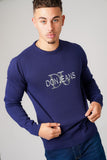 DJ KNITWEAR NAVY AND SILVER - Don Jeans
