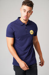 DON PLAQUE NAVY POLO T-SHIRT