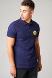 DON PLAQUE NAVY POLO T-SHIRT