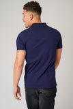 DON PLAQUE NAVY POLO T-SHIRT