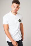 DON PLAQUE WHITE POLO T-SHIRT