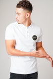 DON PLAQUE WHITE POLO T-SHIRT