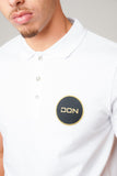 DON PLAQUE WHITE POLO T-SHIRT
