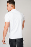 DON PLAQUE WHITE POLO T-SHIRT