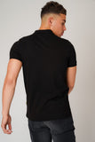 DJ PRINT BLACK POLO T-SHIRT - Don Jeans