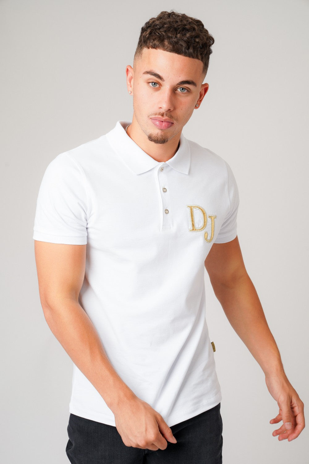 DJ PRINT WHITE POLO T-SHIRT - Don Jeans