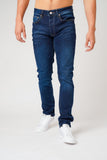 DON NAVY JEANS WITH GOLD PLATED BADGE - Don Jeans